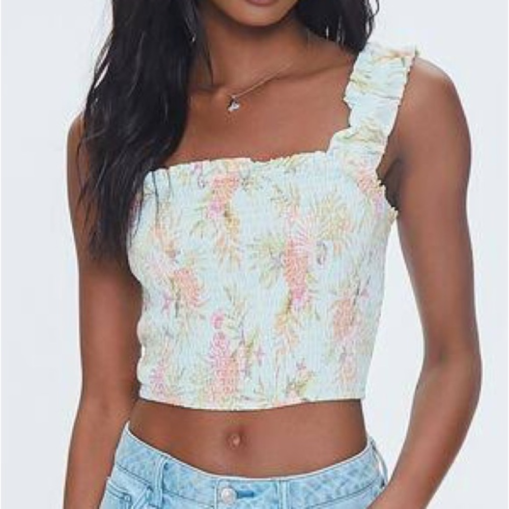 FOREVER 21 || floral crop top
